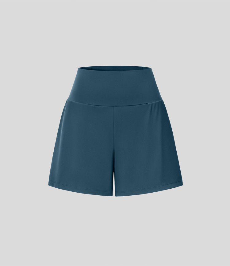 ColaShorts™ - Pantaloncini da yoga 2 in 1 a vita alta con tasca posteriore e tasca laterale