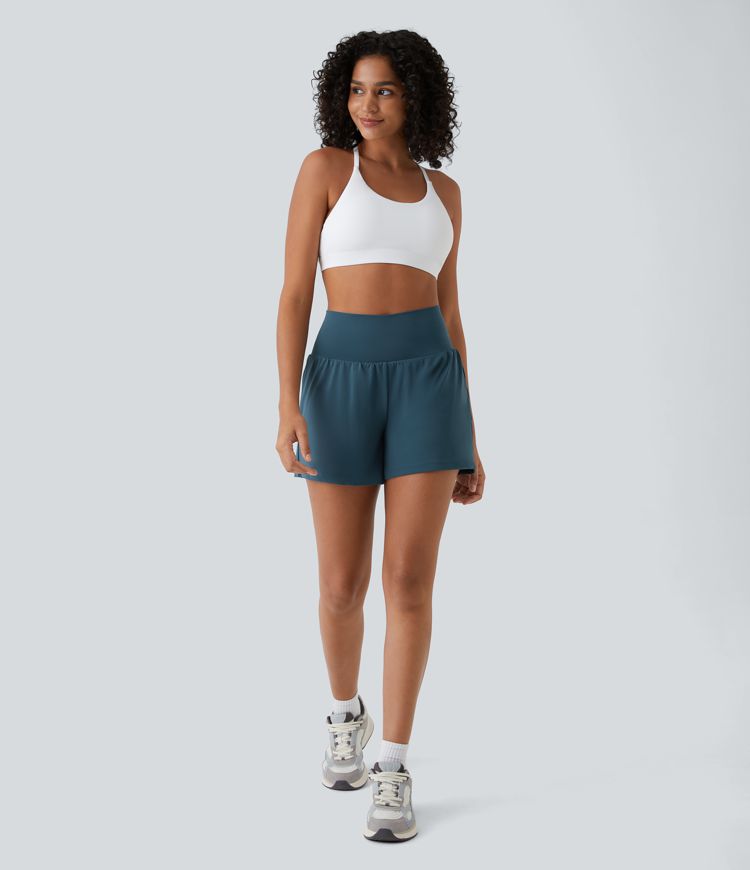 ColaShorts™ - Pantaloncini da yoga 2 in 1 a vita alta con tasca posteriore e tasca laterale